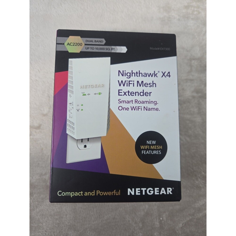 Netgear Nighthawk X4S AC2200 Tri-Band Wifi Mesh Extender, New Open Box
